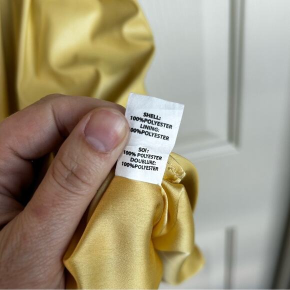 Ramy Brook Sonnet Faux Leather Mini Dress in Pale Yellow - Picture 7 of 7